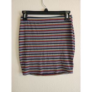 Fashion Nova Women's Striped Form Fitting Knit Pencil Skirt Size M